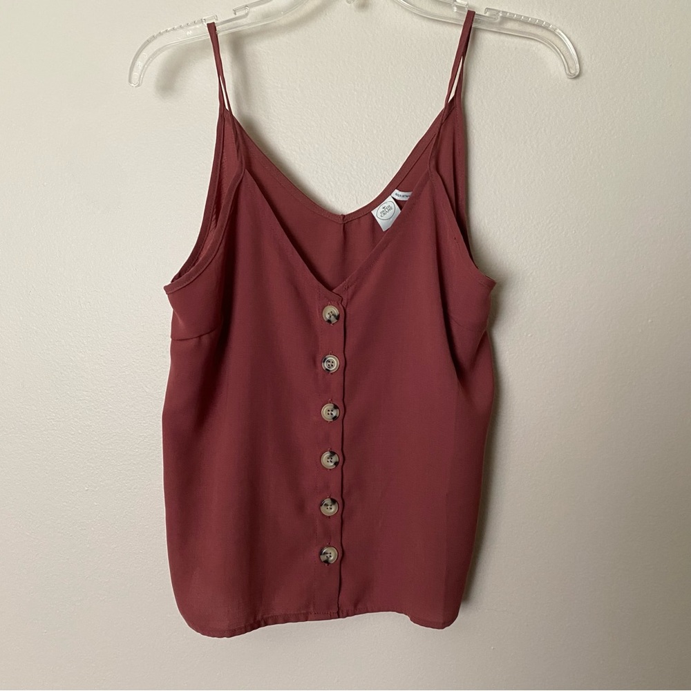 Nwot S paper crane blouse tank cami slip rose blush
